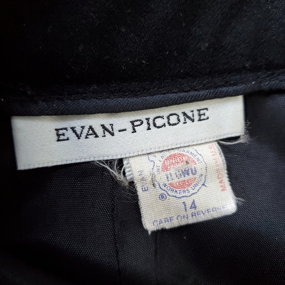 EVAN PICONE Designer Vintage 100% Wool Skirt Vintage Filly Lined Sz 14 - Picture 3 of 13